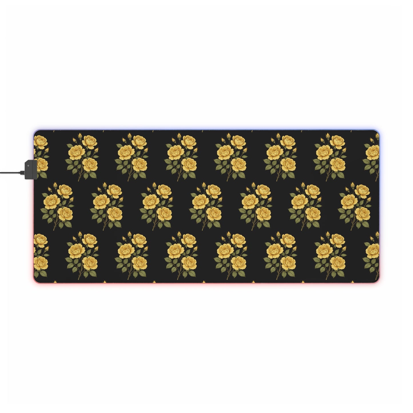 Floral LED Gaming Mouse Pad - Stylish Desk Accessory for Gamers, Perfect Gift for Birthdays, Holidays, and Home Offices