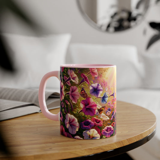 Colorful Floral Accent Mug - Perfect for Garden Lovers, Mother's Day, Birthdays, Coffee & Tea Enthusiasts, Unique Gift Idea