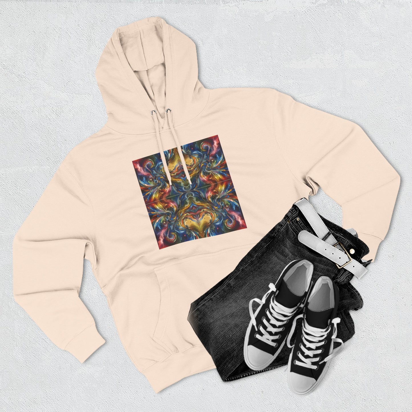 Fleece Hoodie - Energy Wave Design