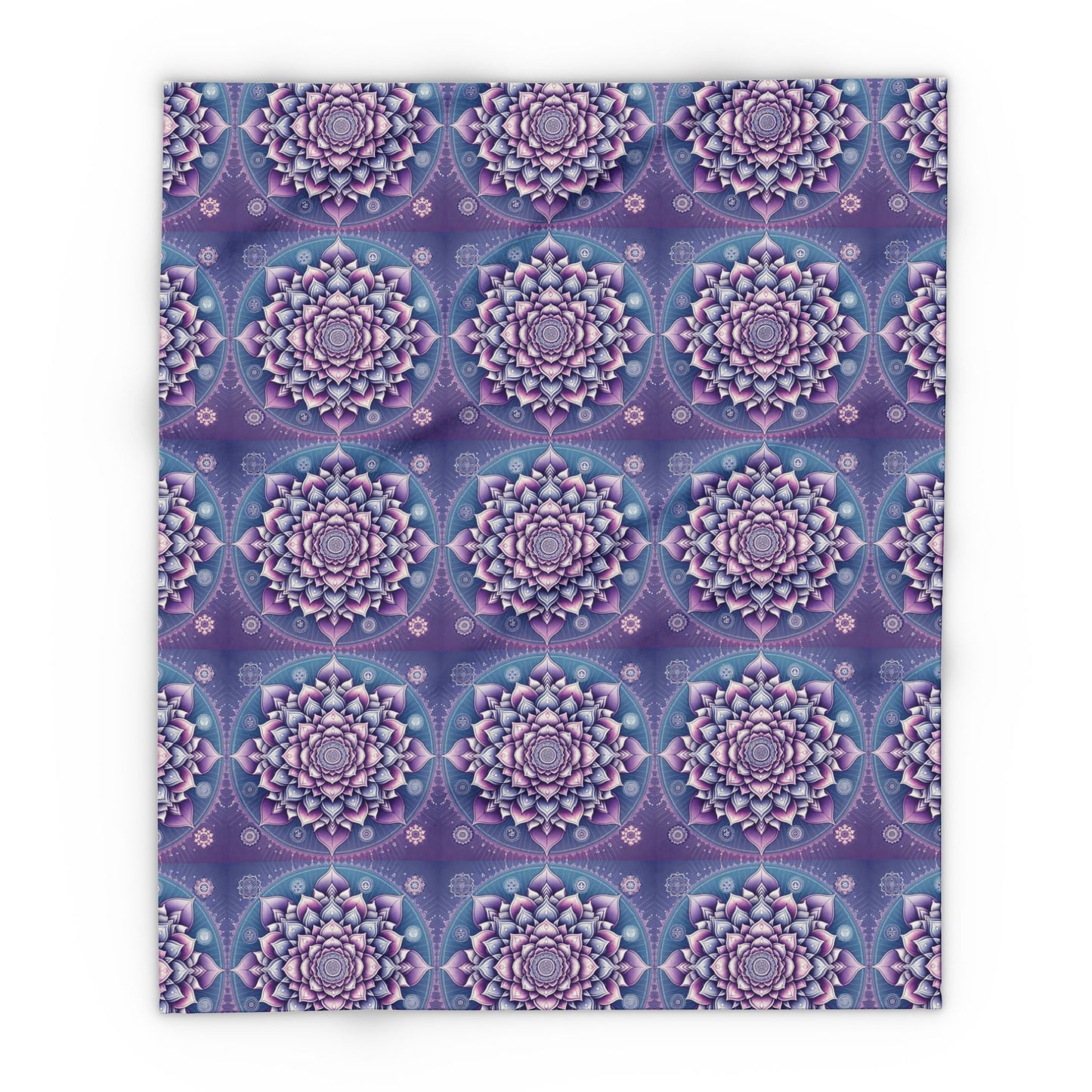 Fleece Blanket with Crown Chakra Design