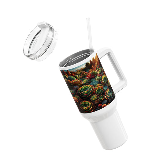 40oz Tumbler - Desert Succulents Design