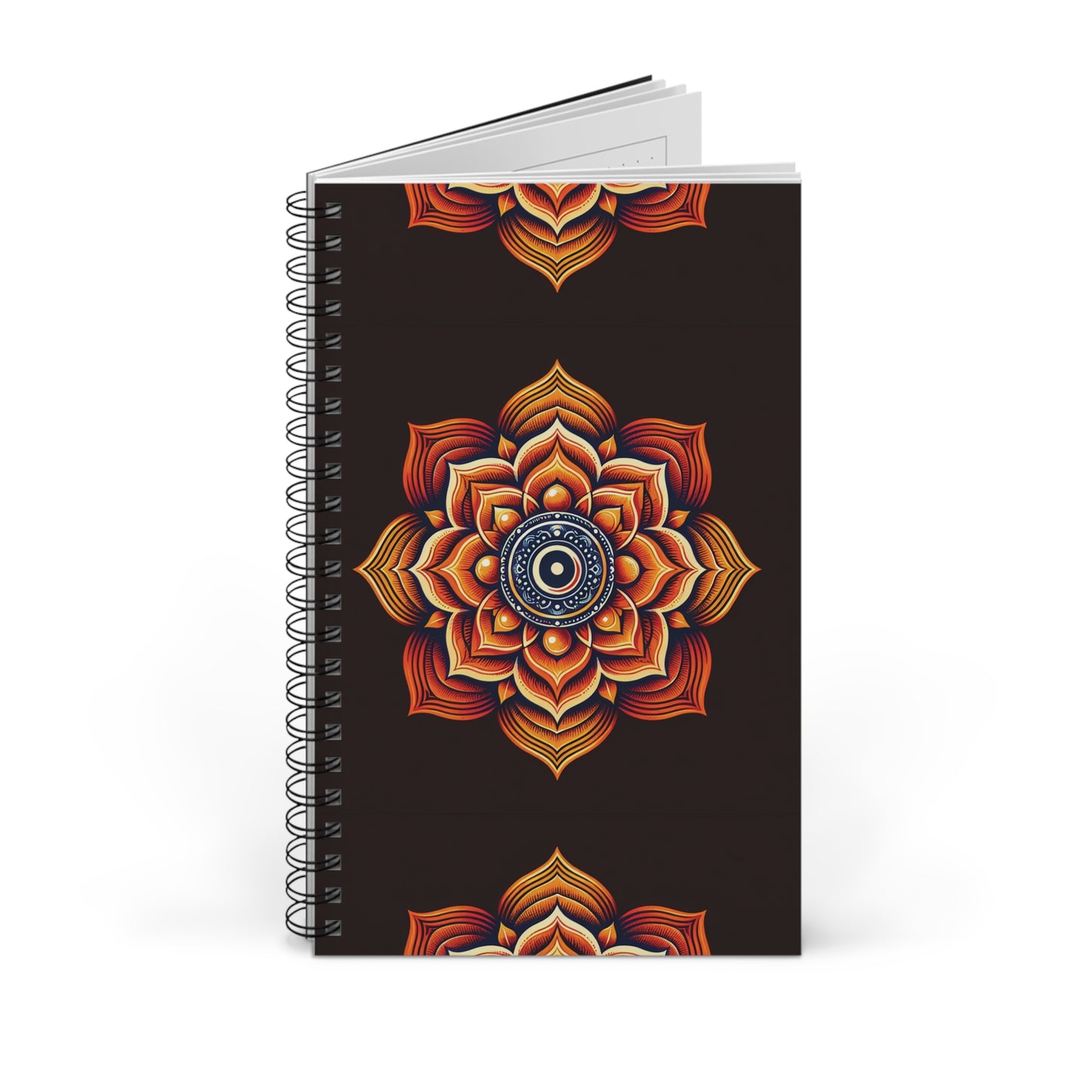 Sacral Chakra Spiral Journal - Mandala Design, Perfect for Meditation, Gratitude, and Daily Planning, Great Gift for Art Lovers
