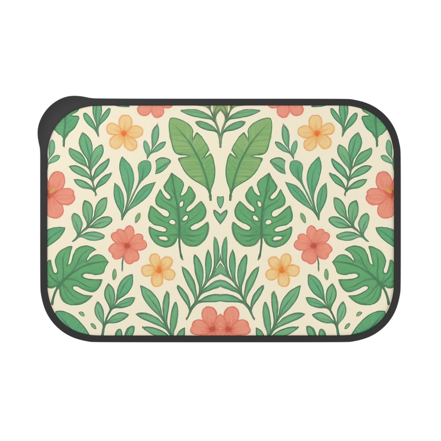 Eco-Friendly Floral Bento Box with Band & Utensils | Lunch Container for Meal Prep, Picnic, Snacks, Kids Lunch, Travel