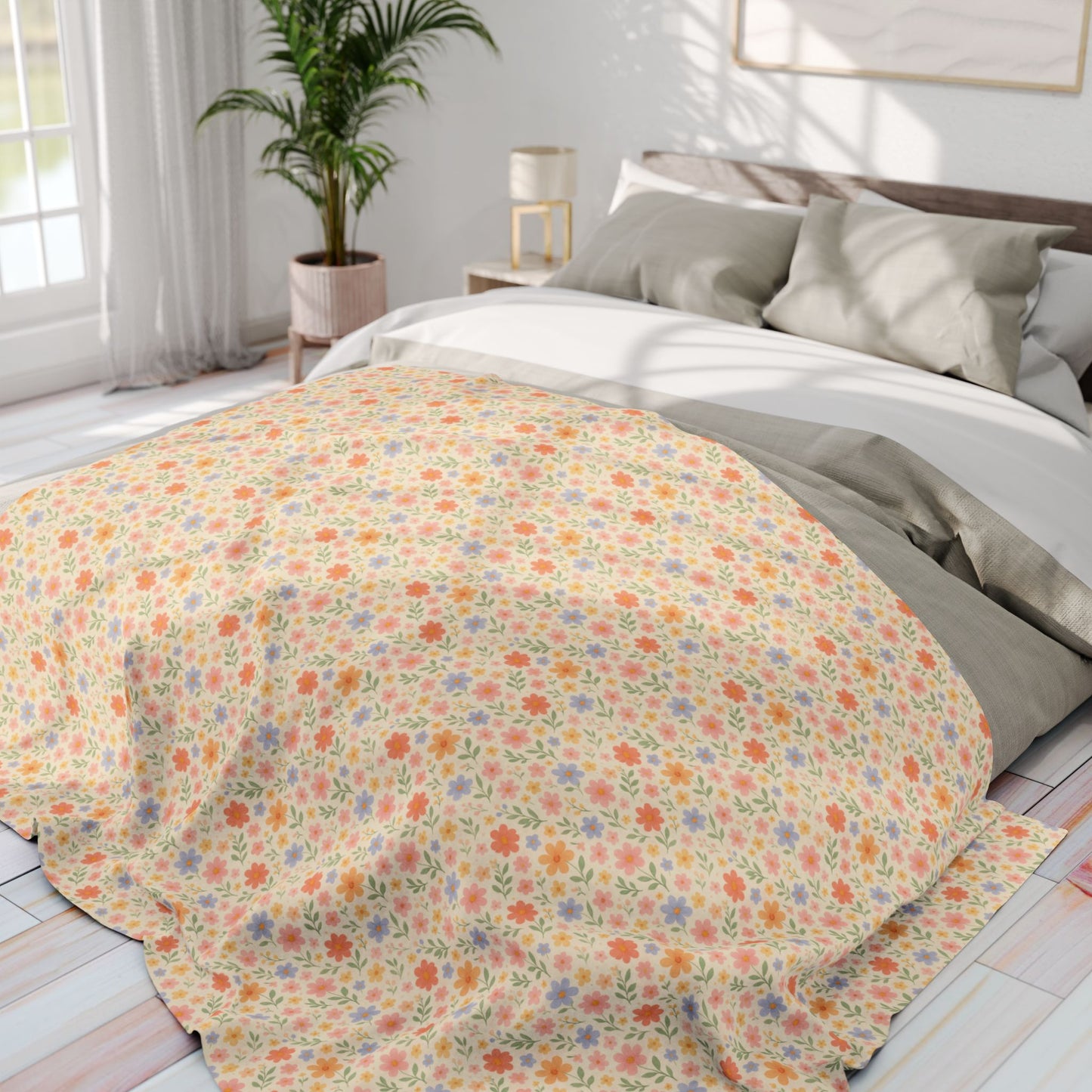 Arctic Fleece Blanket — Cute Floral Cozy Throw