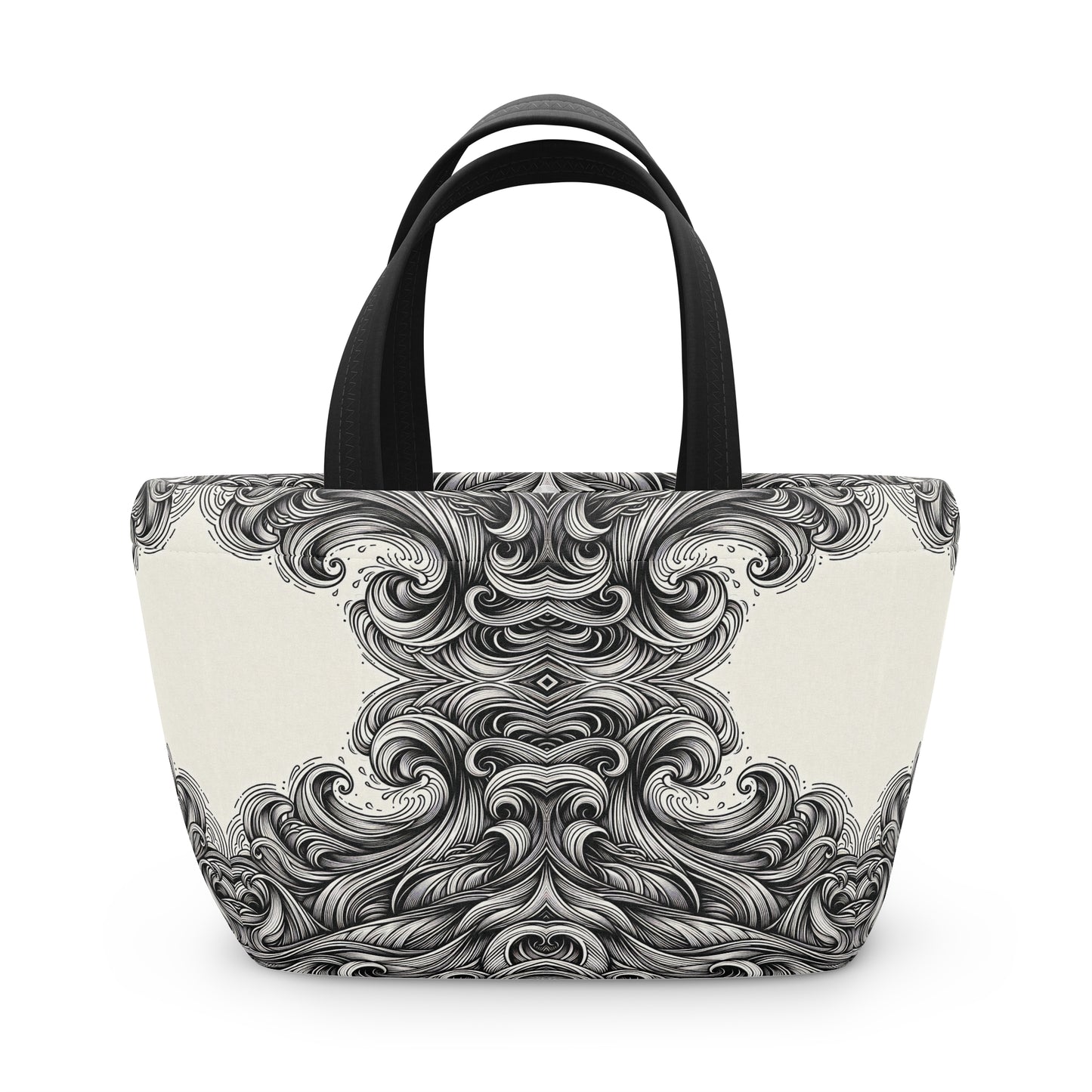 Lunch Bag - Monochrome Energy Waves