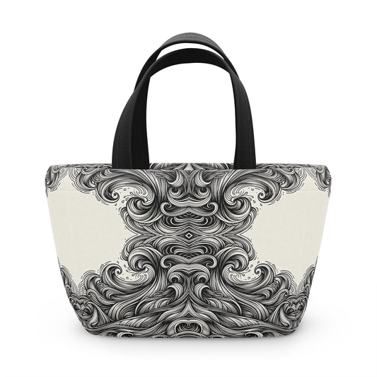 Lunch Bag - Monochrome Energy Waves