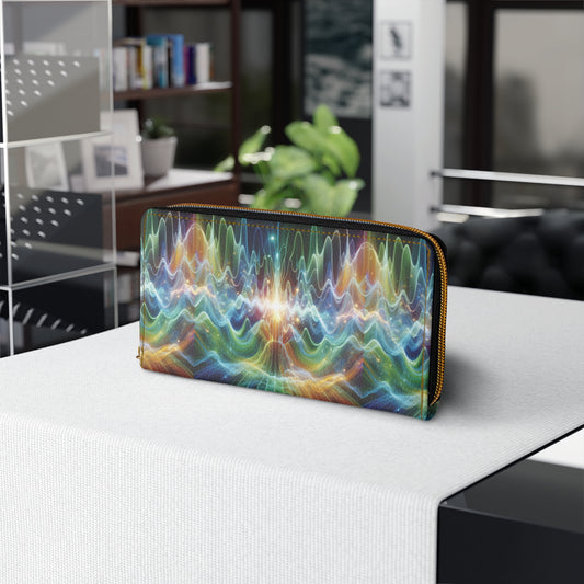 Zipper Wallet - Frequency Waves Design