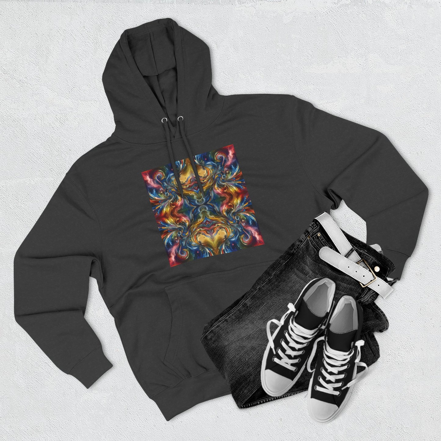 Fleece Hoodie - Energy Wave Design