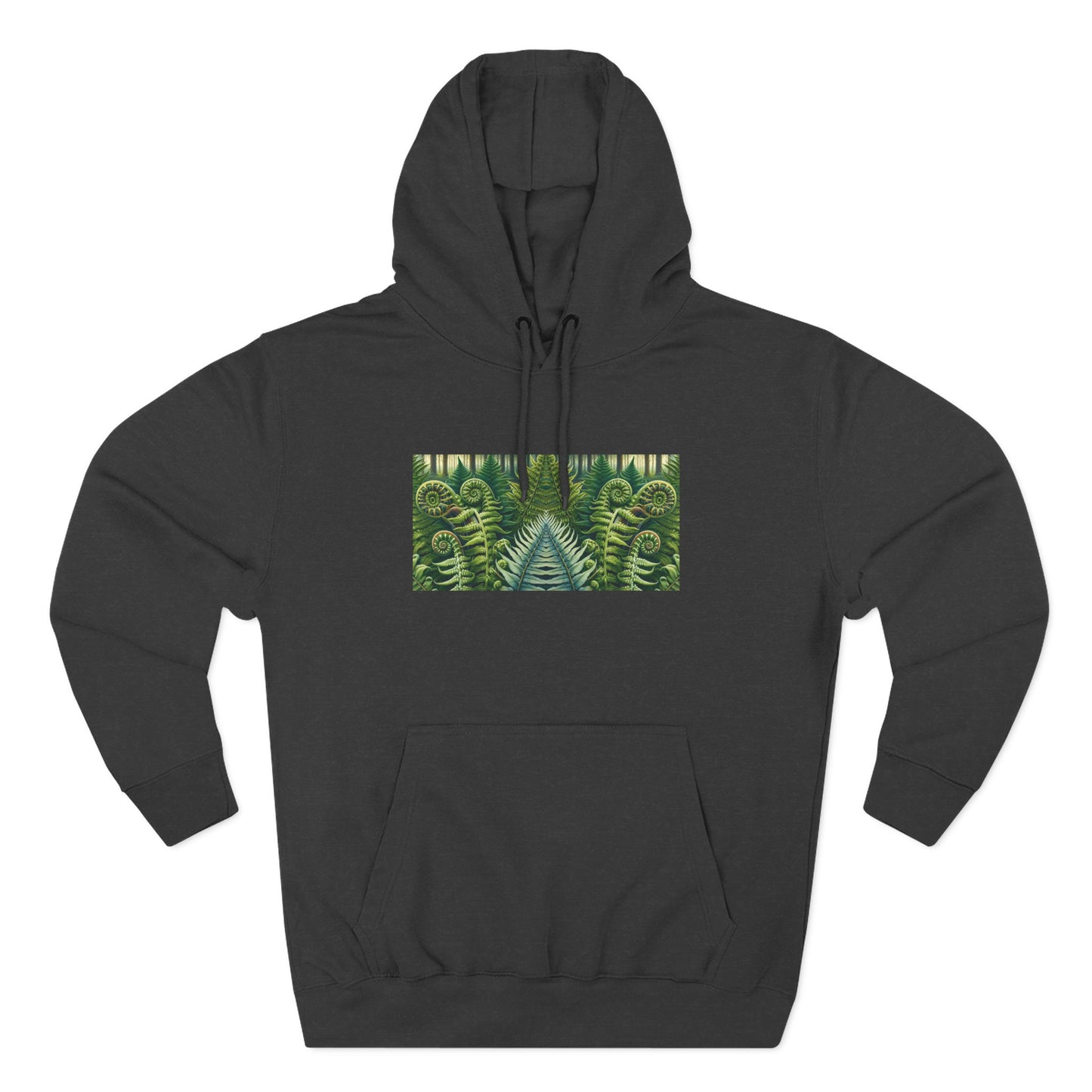 Nature-Inspired Three-Panel Fleece Hoodie for Outdoor Enthusiasts