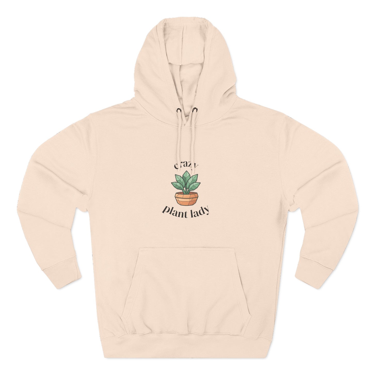 Fleece Hoodie: Plant Lover Gift, Botanical Three-Panel Hoodie, Plant Lady Pullover
