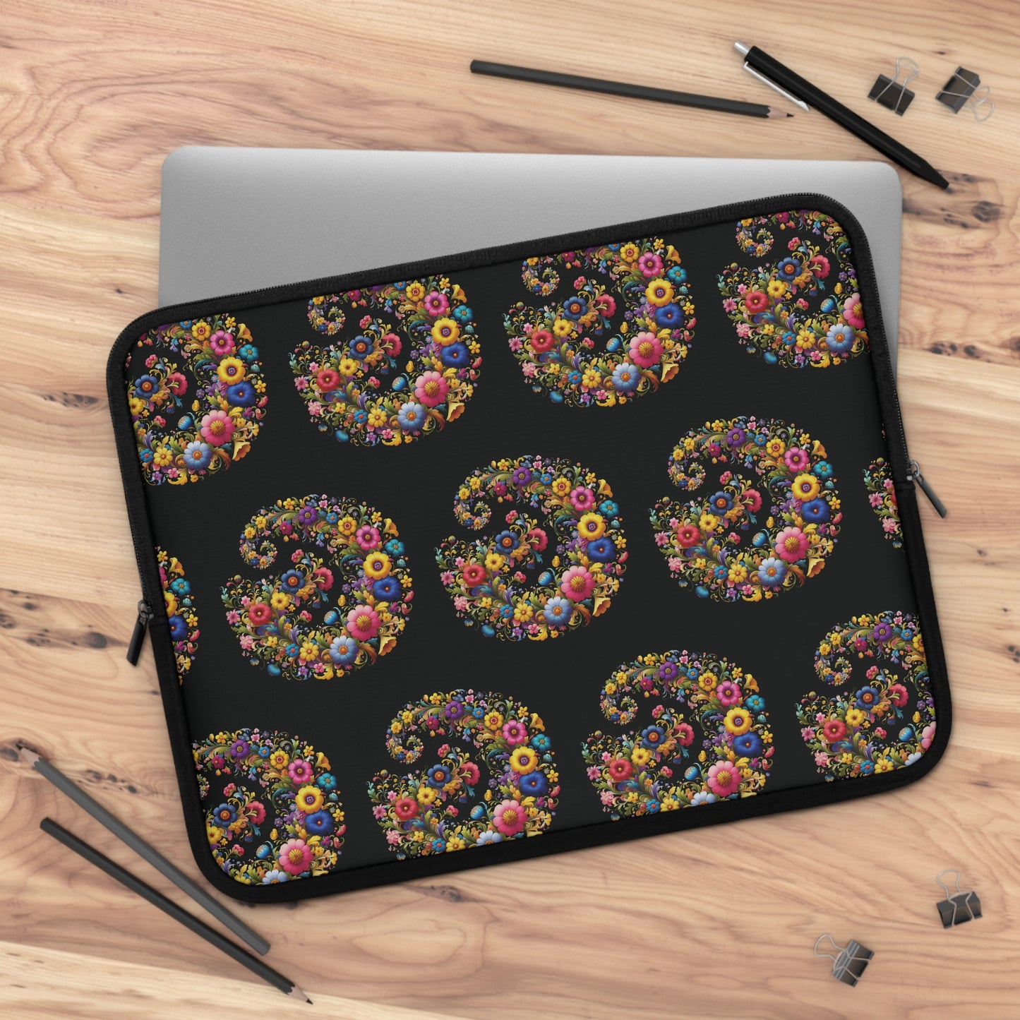 Laptop Sleeve: Floral Swirl