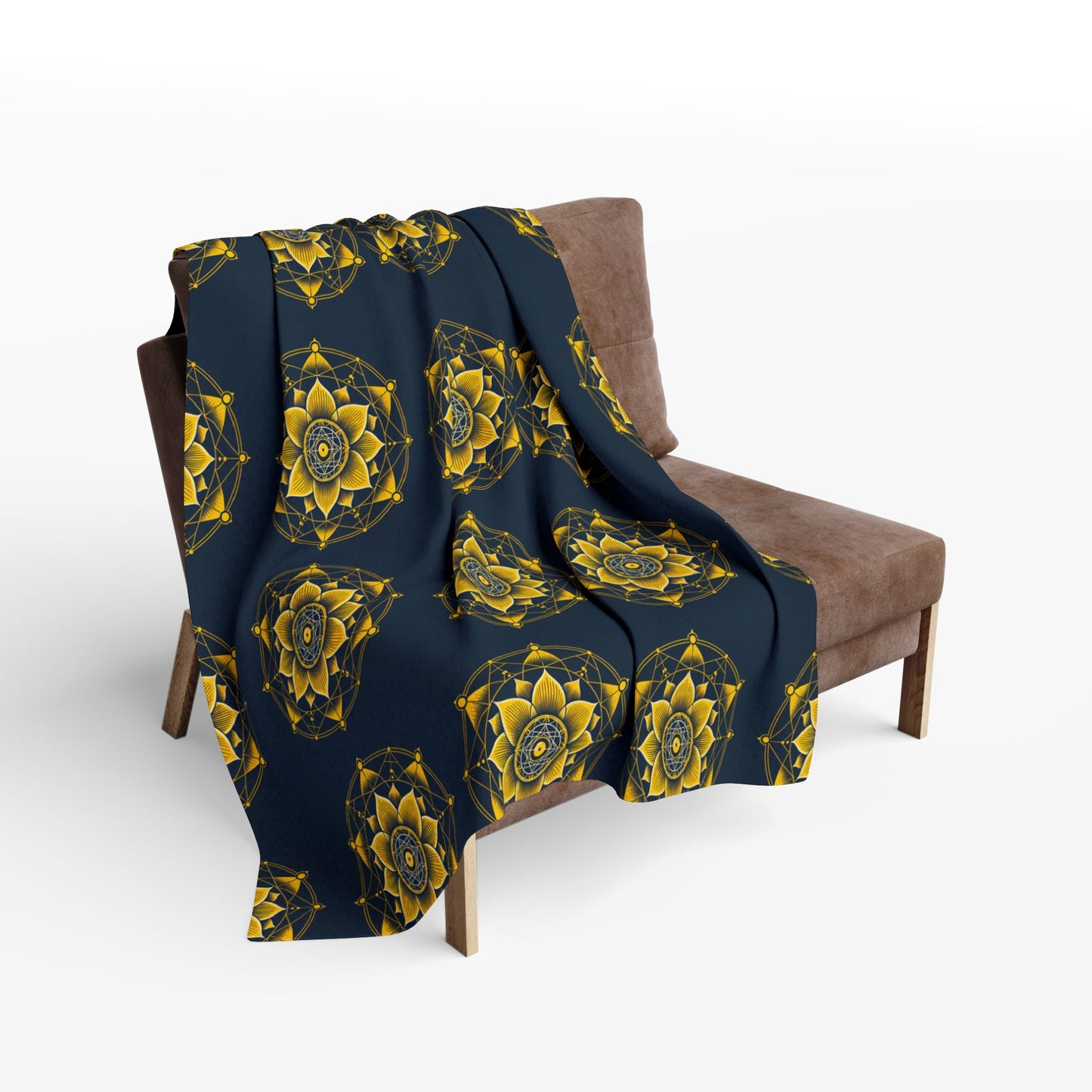 Fleece Blanket with Solar Plexus Chakra Design