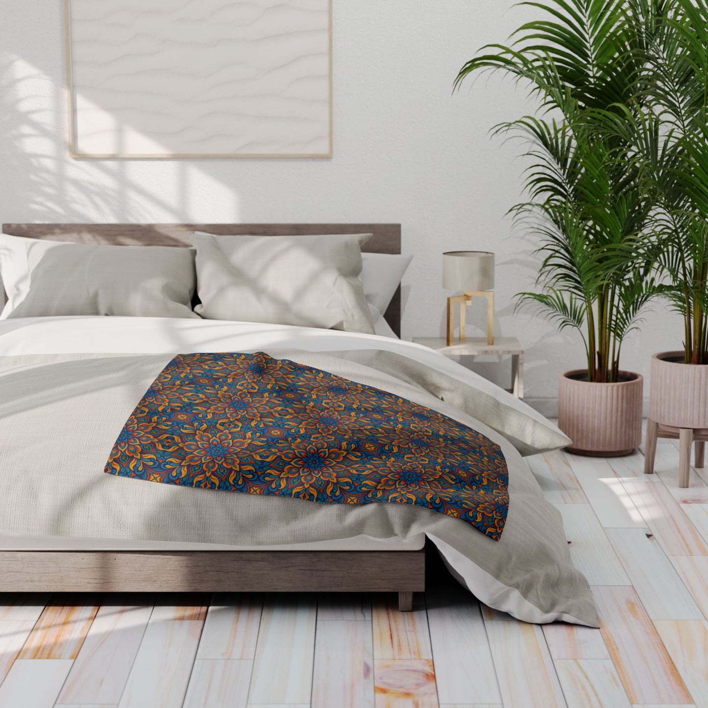 Arctic Fleece Blanket — Vibrant Kaleidoscope Throw