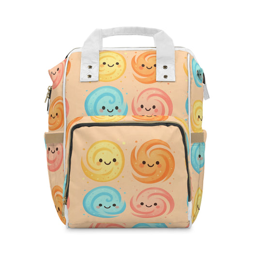 Swirl Diaper Backpack, Energy Spiral Design, Nursery Bag, Baby Travel Gear, Parent Must-Have, Baby Shower Gift, Diaper Bag Organizer