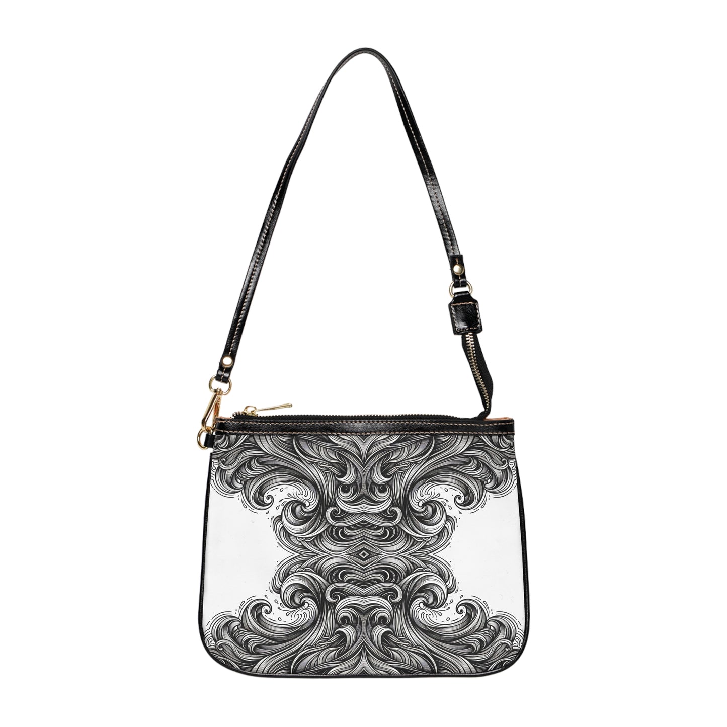 Monochrome Waves Small Shoulder Bag
