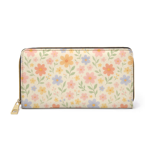 Zipper Wallet - Cute Floral Purse, Floral Coin Pouch, Zipper Pouch Organizer