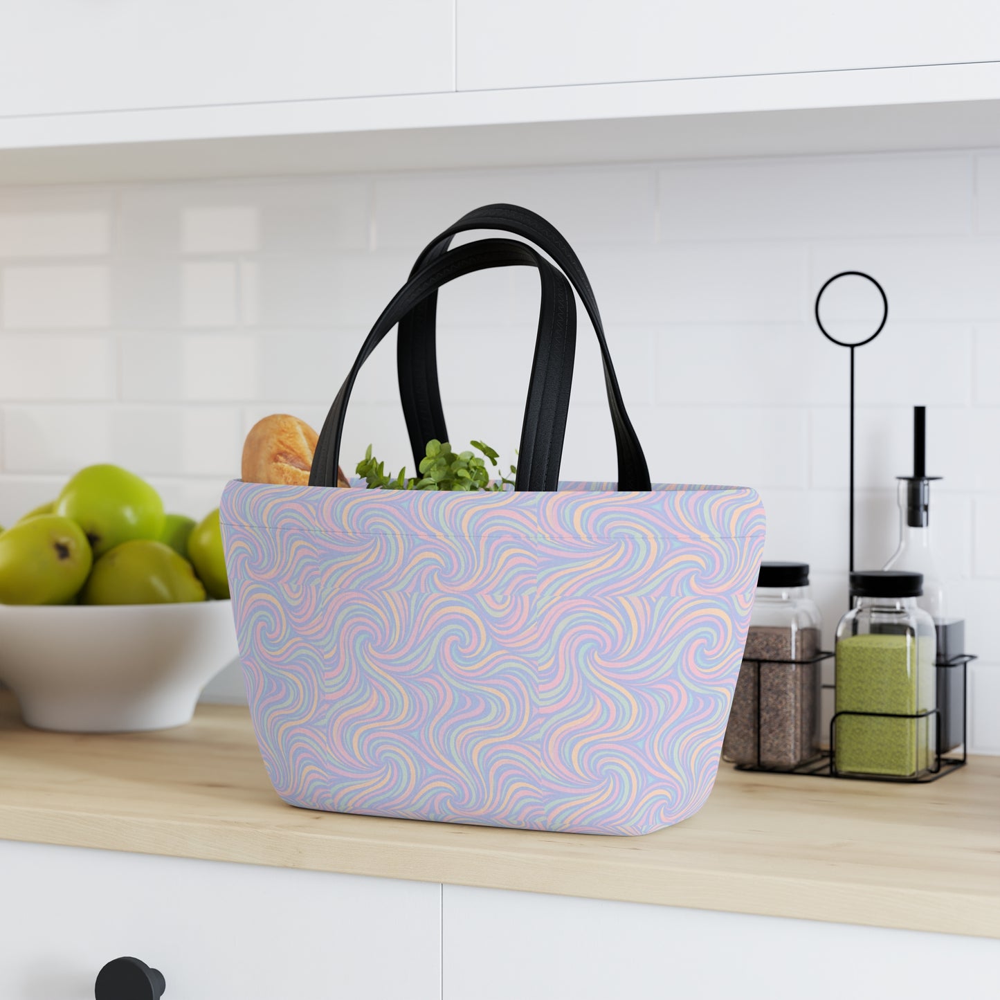 Lunch Bag - Pastel Swirl Print