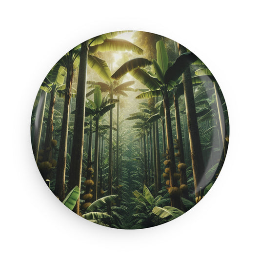 Tropical Jungle Button Magnet - Perfect for Nature Lovers and Home Decor