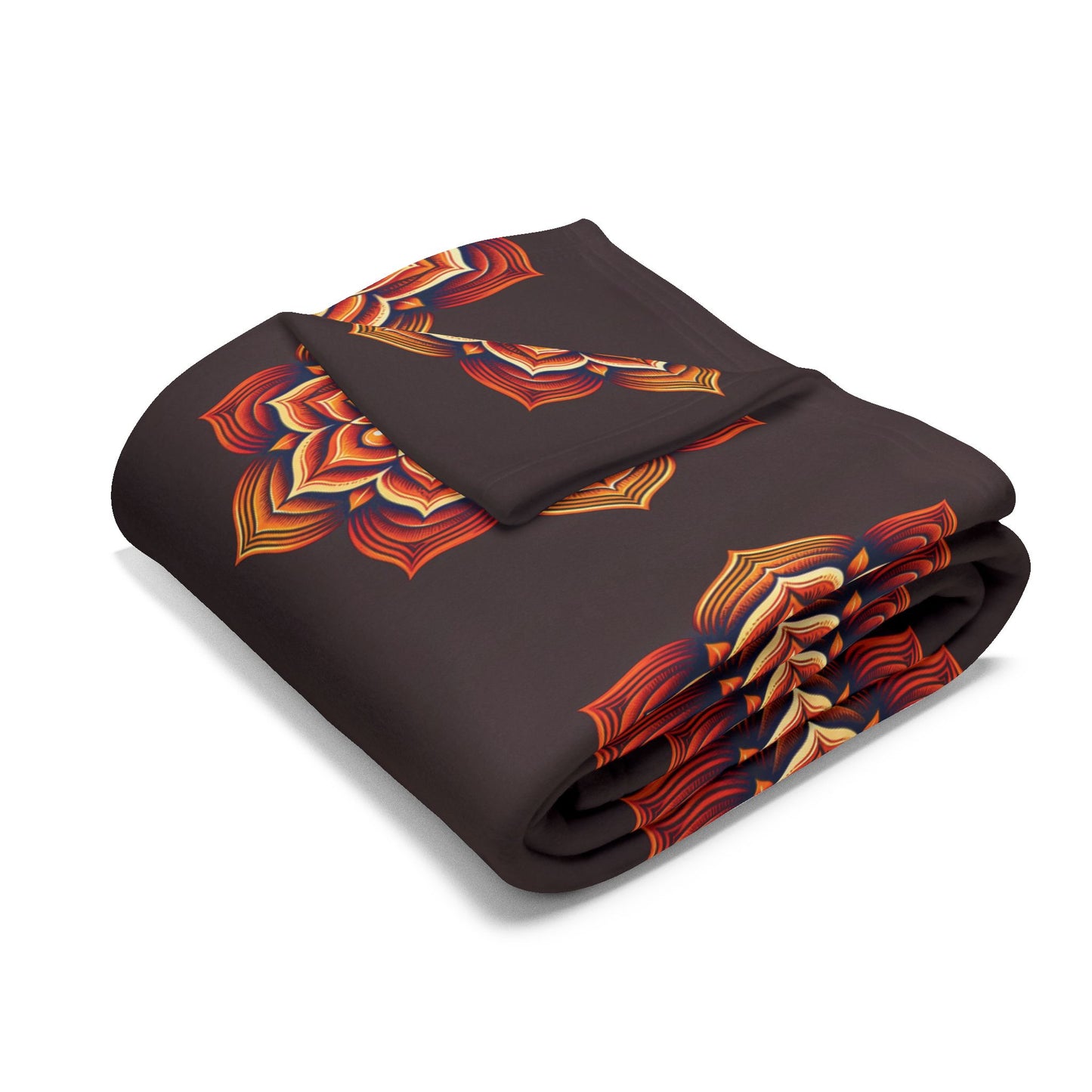 Fleece Blanket with Sacral Chakra Design