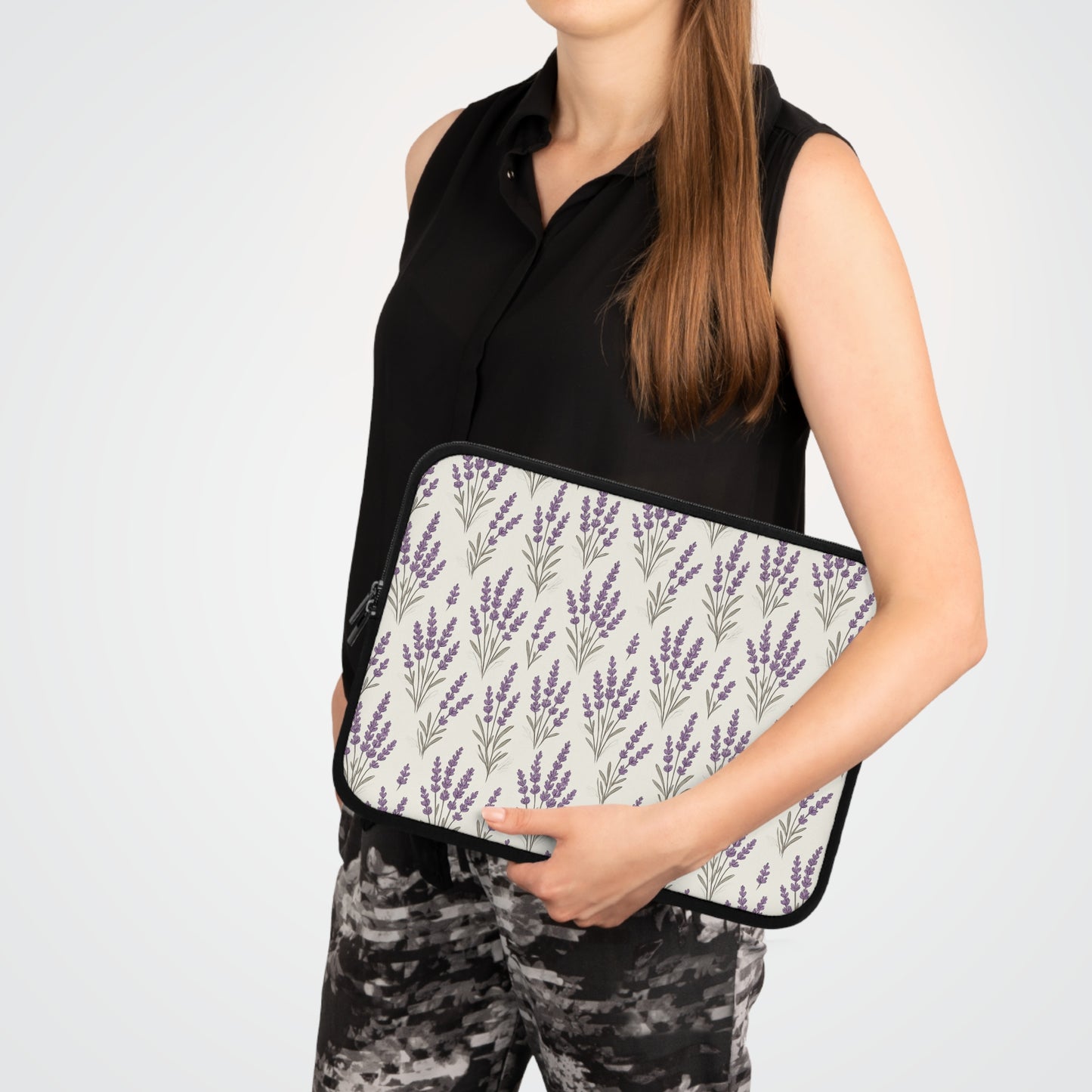 Laptop Sleeve: Lavender Design