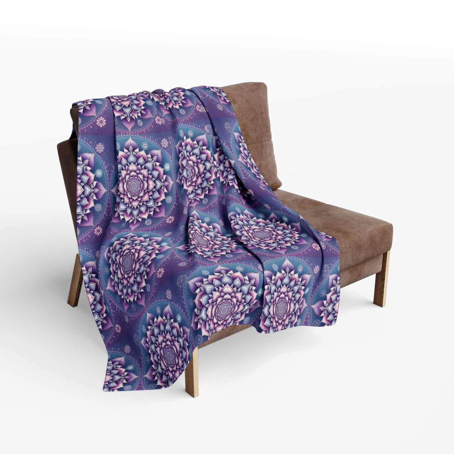 Fleece Blanket with Crown Chakra Design