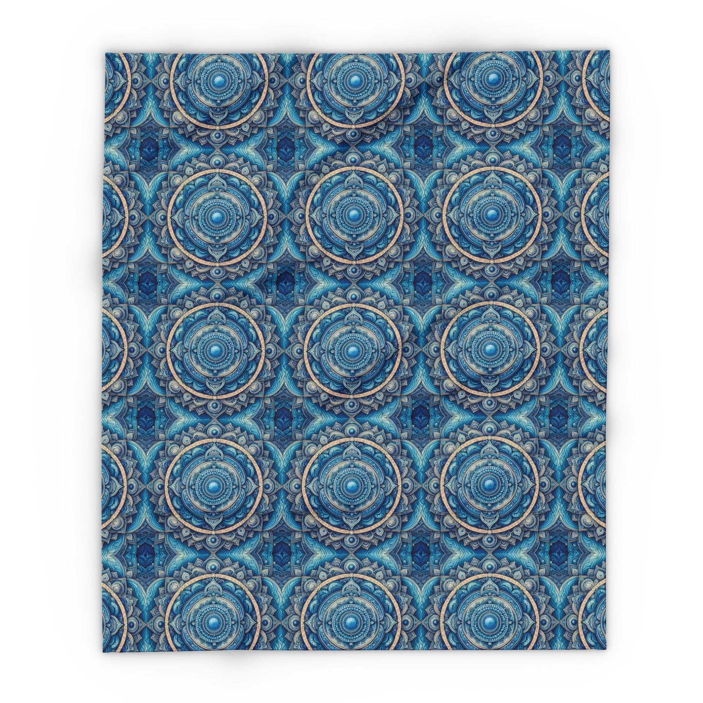 Fleece Blanket with Throat Chakra Design