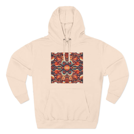 Fleece Hoodie - Carnelian Pattern