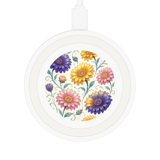 Wireless Charging Pad: Gerbera Bloom Design