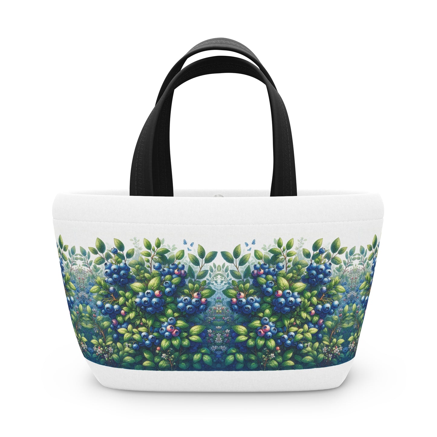 Blueberries Lunch Bag, Insulated Tote for Work, School, Picnics, Reusable Lunchbox, Food Storage Bag