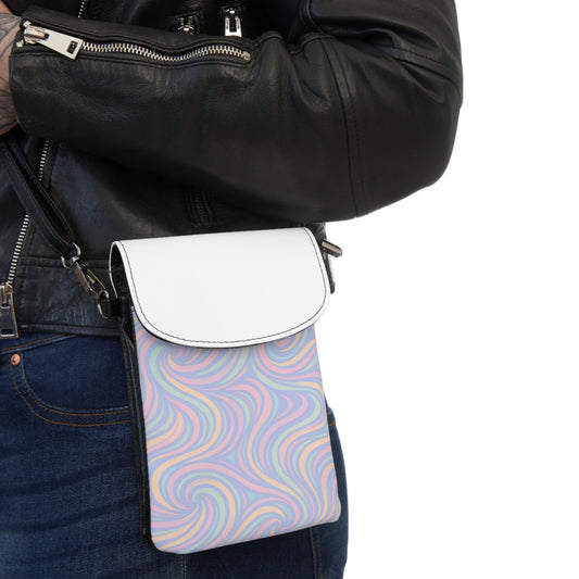 Phone Wallet - Pastel Swirl Design