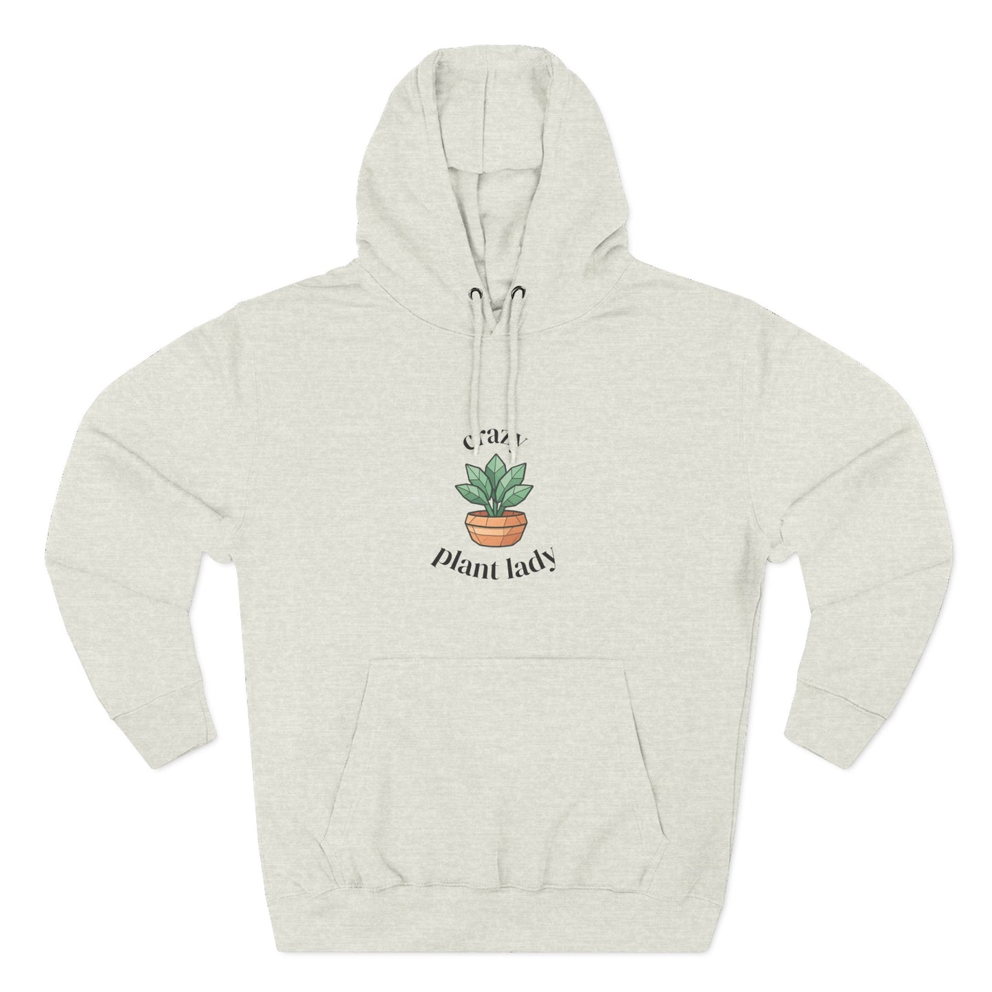 Fleece Hoodie: Plant Lover Gift, Botanical Three-Panel Hoodie, Plant Lady Pullover