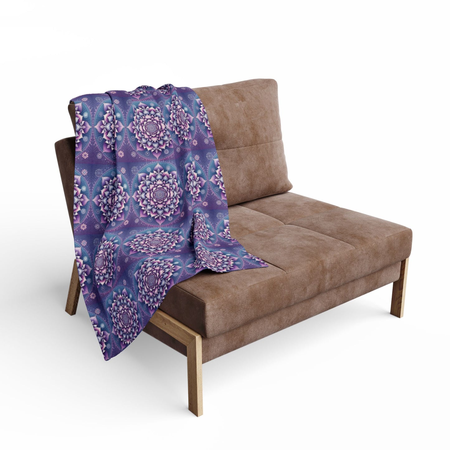 Fleece Blanket with Crown Chakra Design