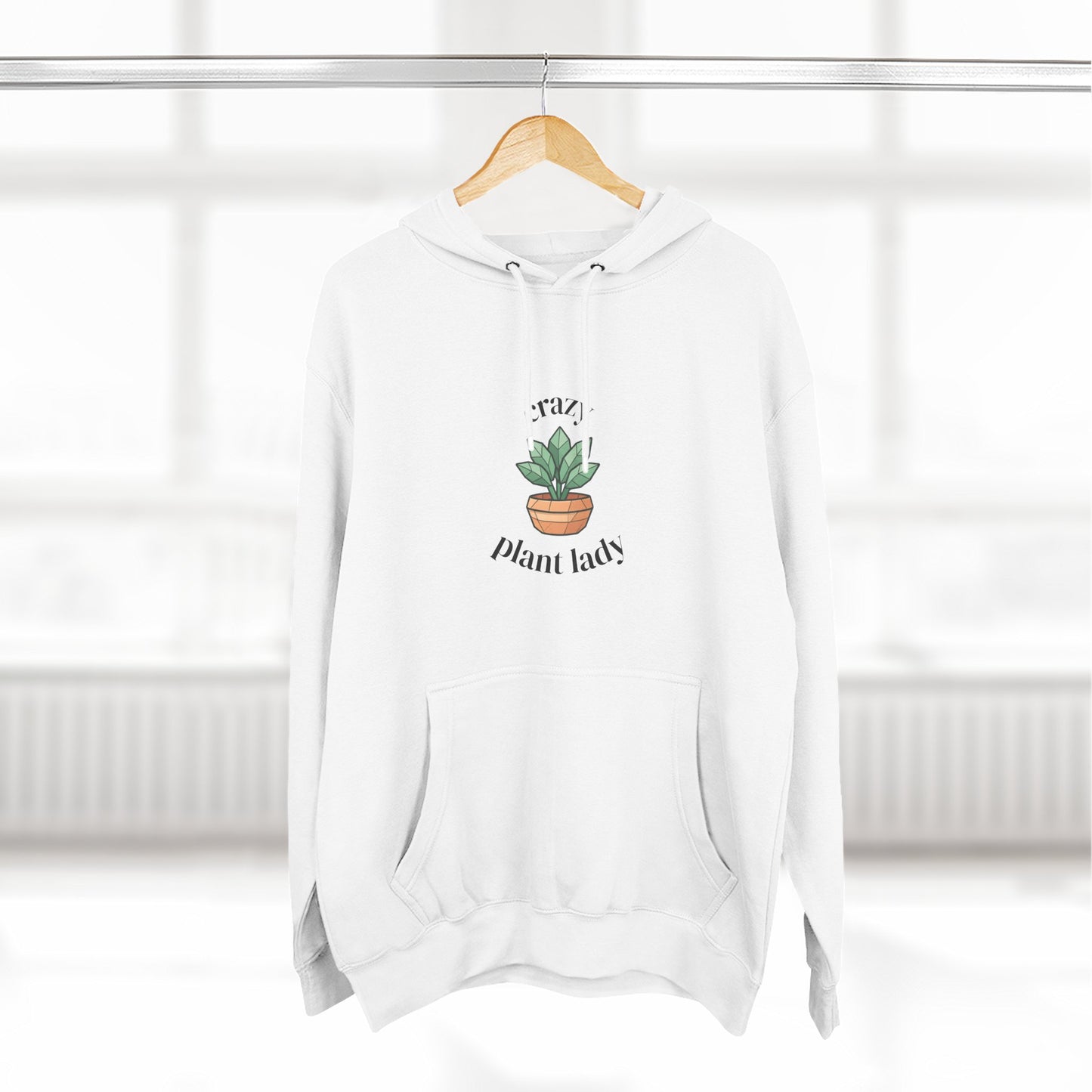 Fleece Hoodie: Plant Lover Gift, Botanical Three-Panel Hoodie, Plant Lady Pullover