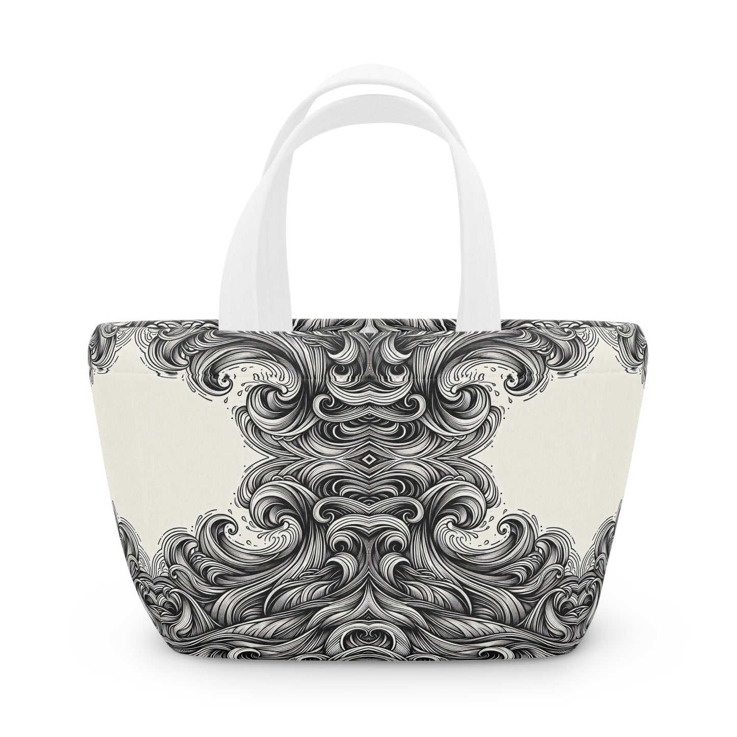 Lunch Bag - Monochrome Energy Waves