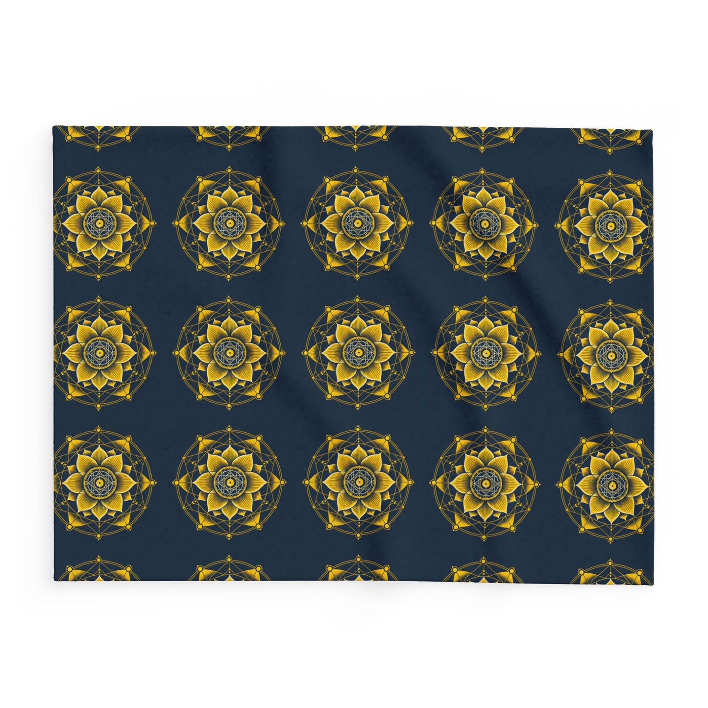 Fleece Blanket with Solar Plexus Chakra Design