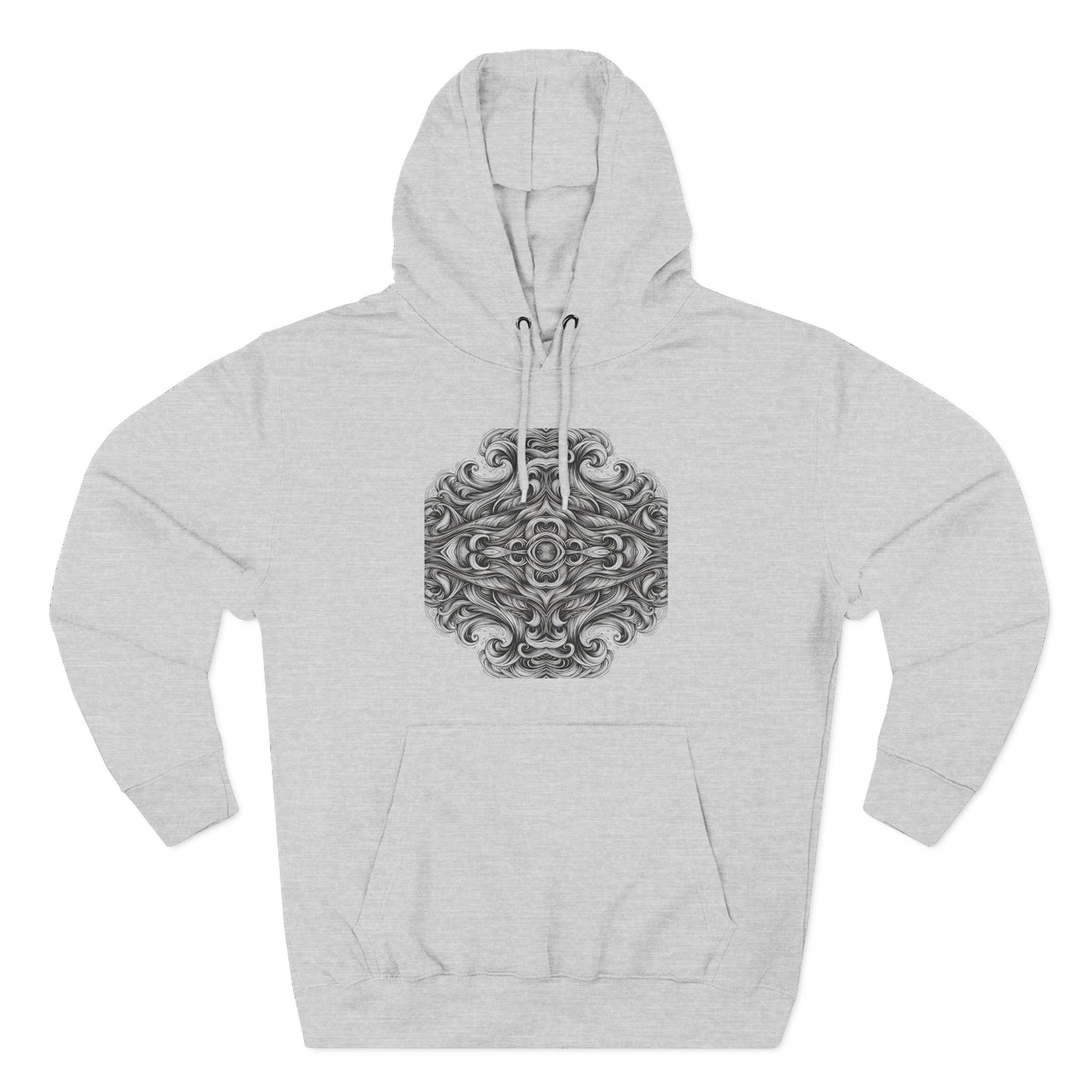 Fleece Hoodie - Monochrome Energy Design