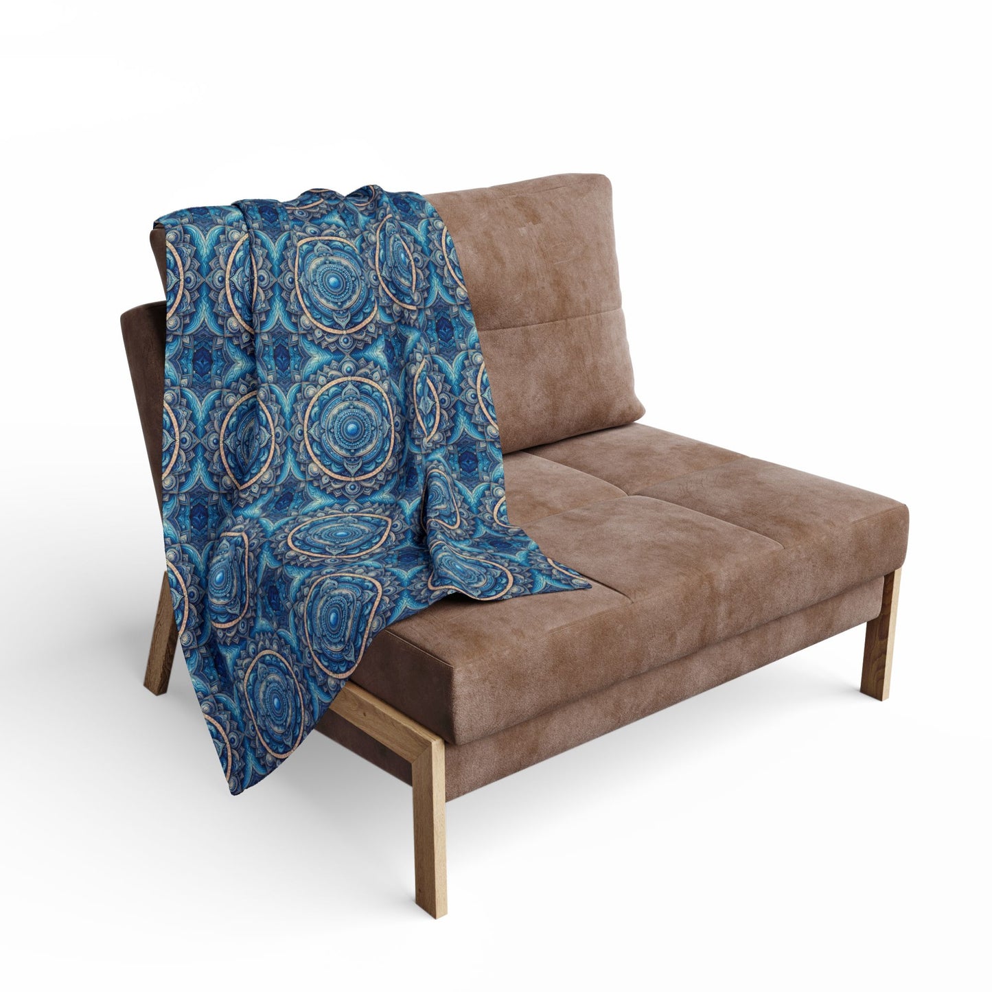 Fleece Blanket with Throat Chakra Design