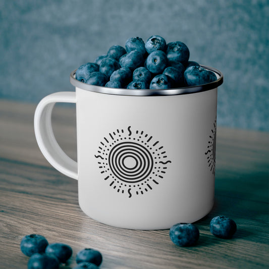 Camping Mug - Minimalist Sun Design