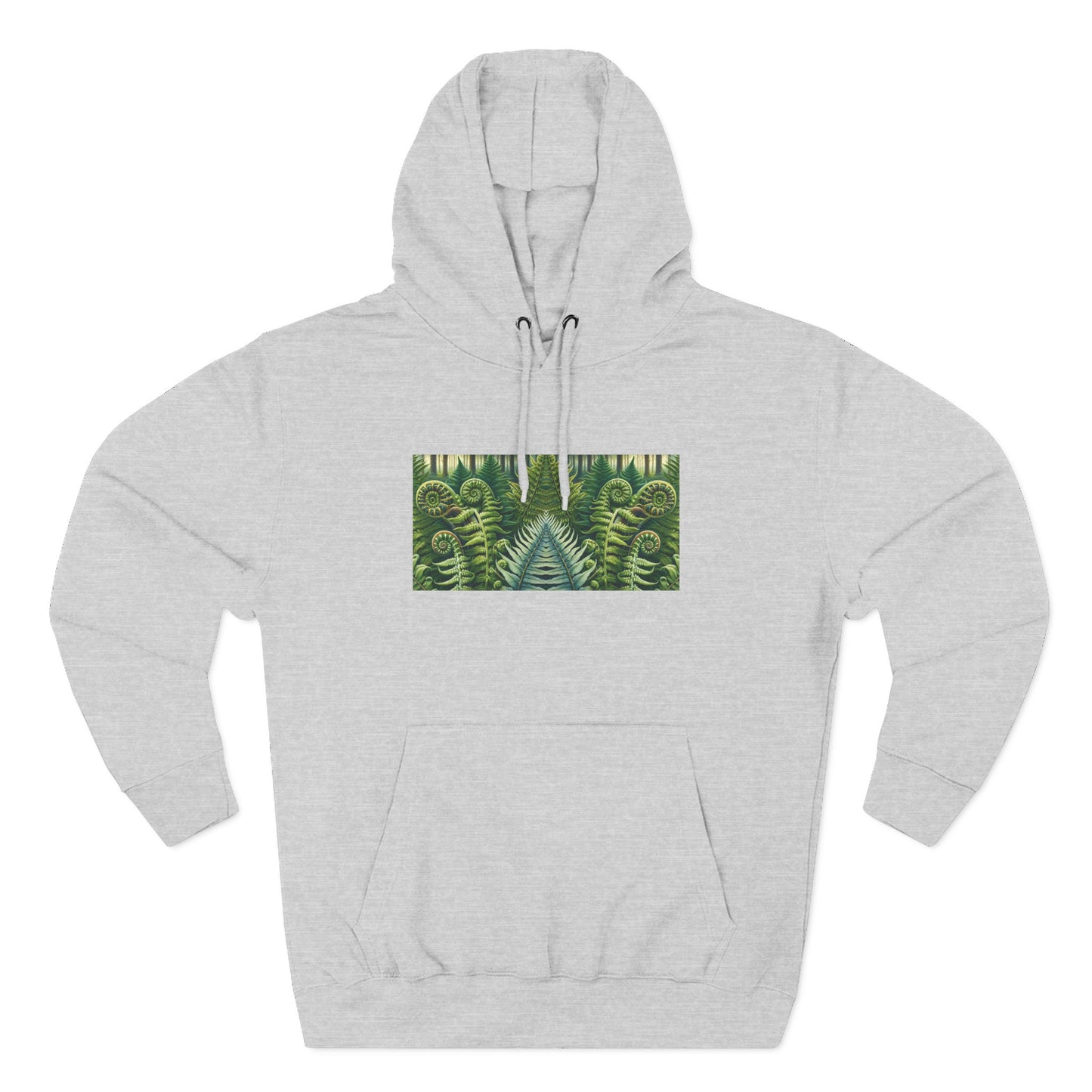 Nature-Inspired Three-Panel Fleece Hoodie for Outdoor Enthusiasts