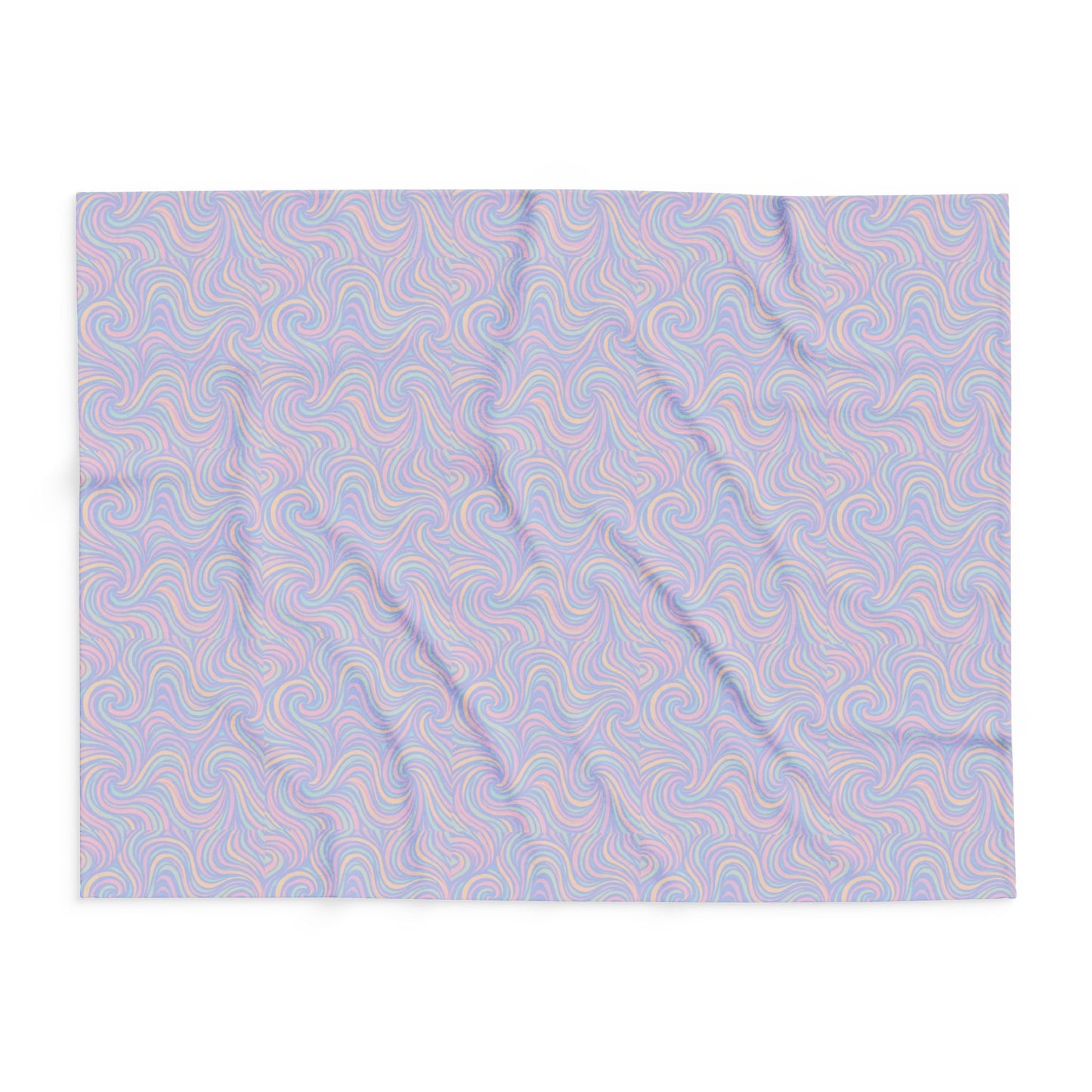 Pastel Swirl Arctic Fleece Blanket — Soft Cozy Throw for Home & Gifting