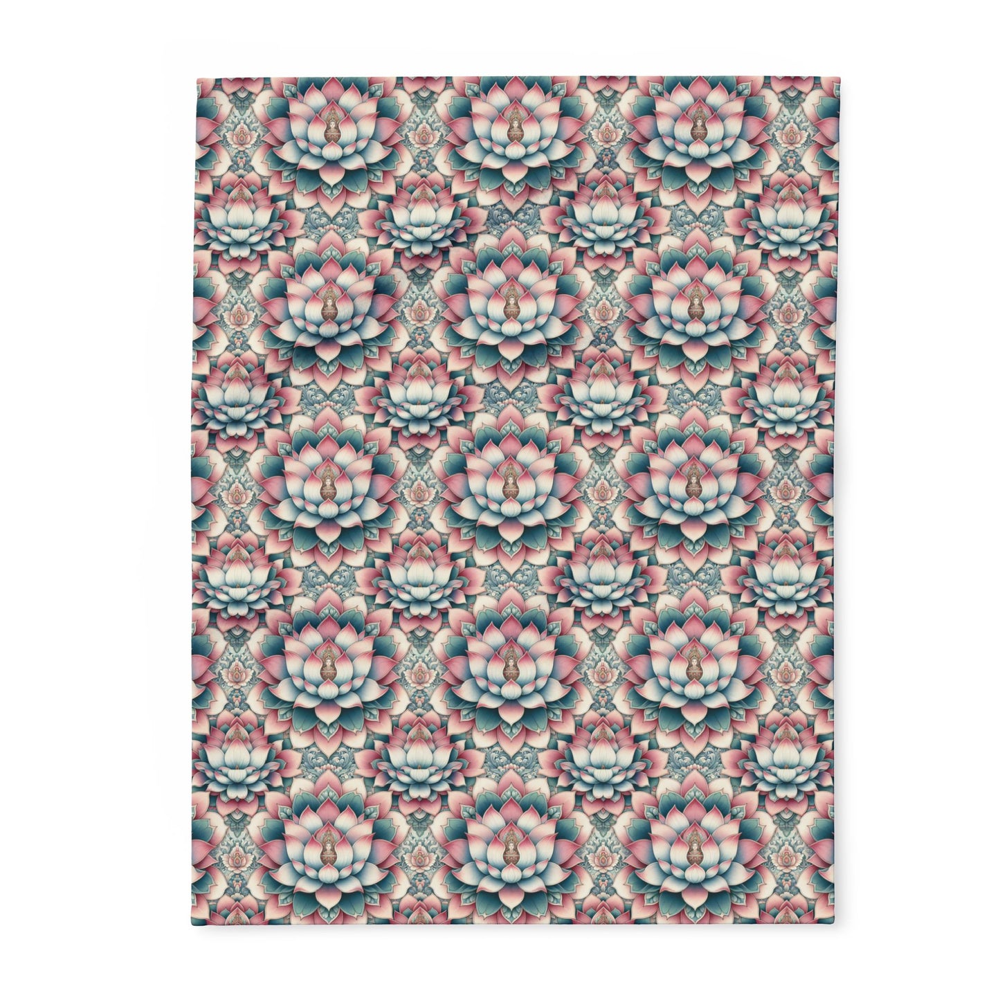 Fleece Blanket - Lotus Flower Design