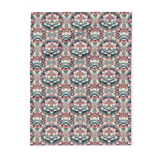 Fleece Blanket - Lotus Flower Design