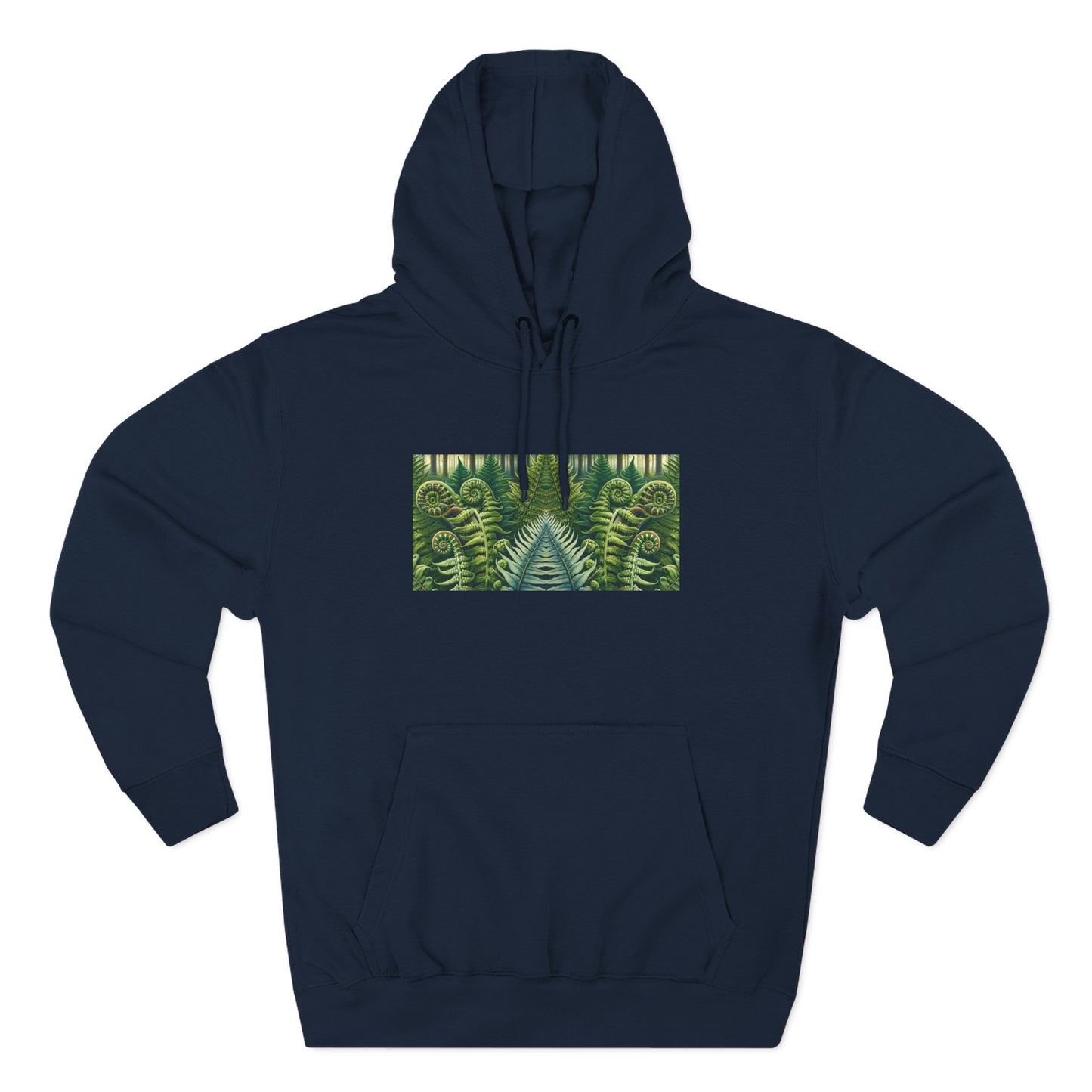 Nature-Inspired Three-Panel Fleece Hoodie for Outdoor Enthusiasts