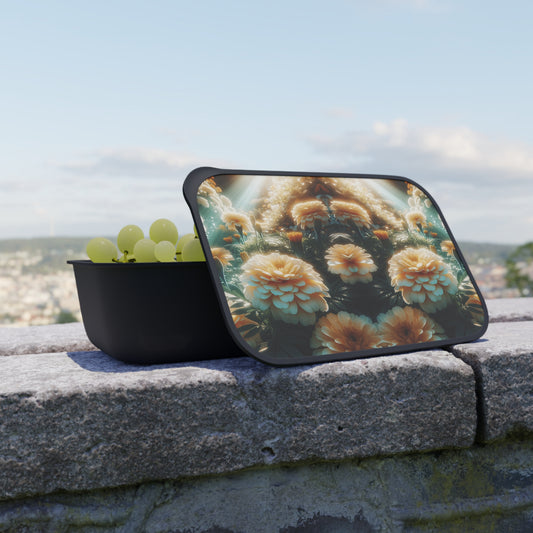 Bento Box - Vanilla Marigolds, Eco-Friendly lunch box set