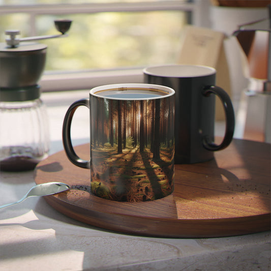 Enchanting Forest Magic Mug, Color Changing Mug, Nature Lover Gift, Coffee Cup, Tea Mug, Gift for Her, Unique Kitchen Decor