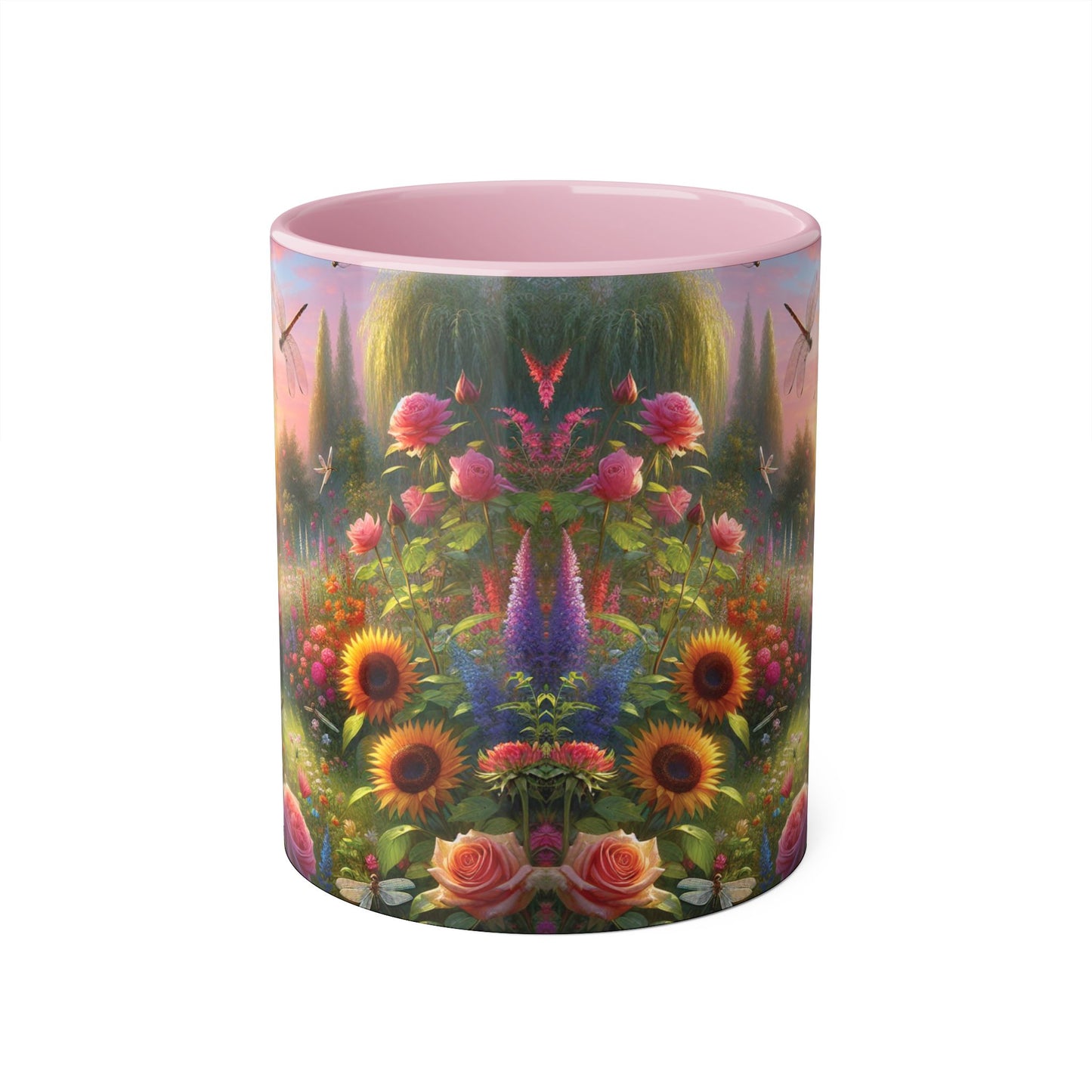 Whimsical Dragonfly Accent Mug, Colorful Nature Coffee Cup, Garden Lover Gift, Outdoor Enthusiast Ceramic, Perfect for Spring