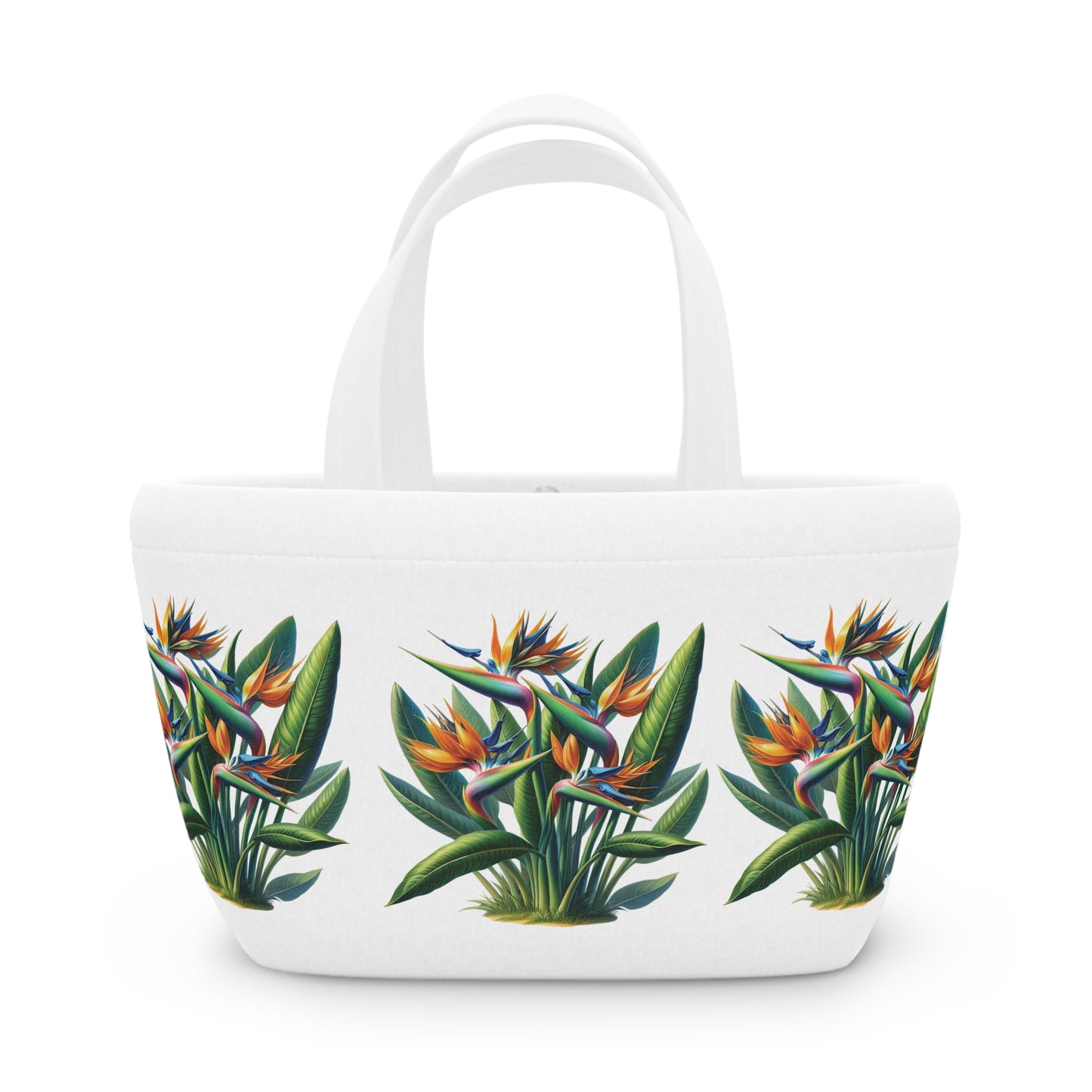 Lunch Bag for Tropical Vibes, Bird of Paradise Design, Reusable Insulated Cooler, Beach Picnic Tote, School Work Office Meal Storage, Summer