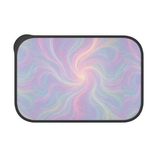 Pastel Energy Waves Bento Box: Lunch Box, Meal Prep Container, Food Storage, Reusable, Eco-Friendly Utensils