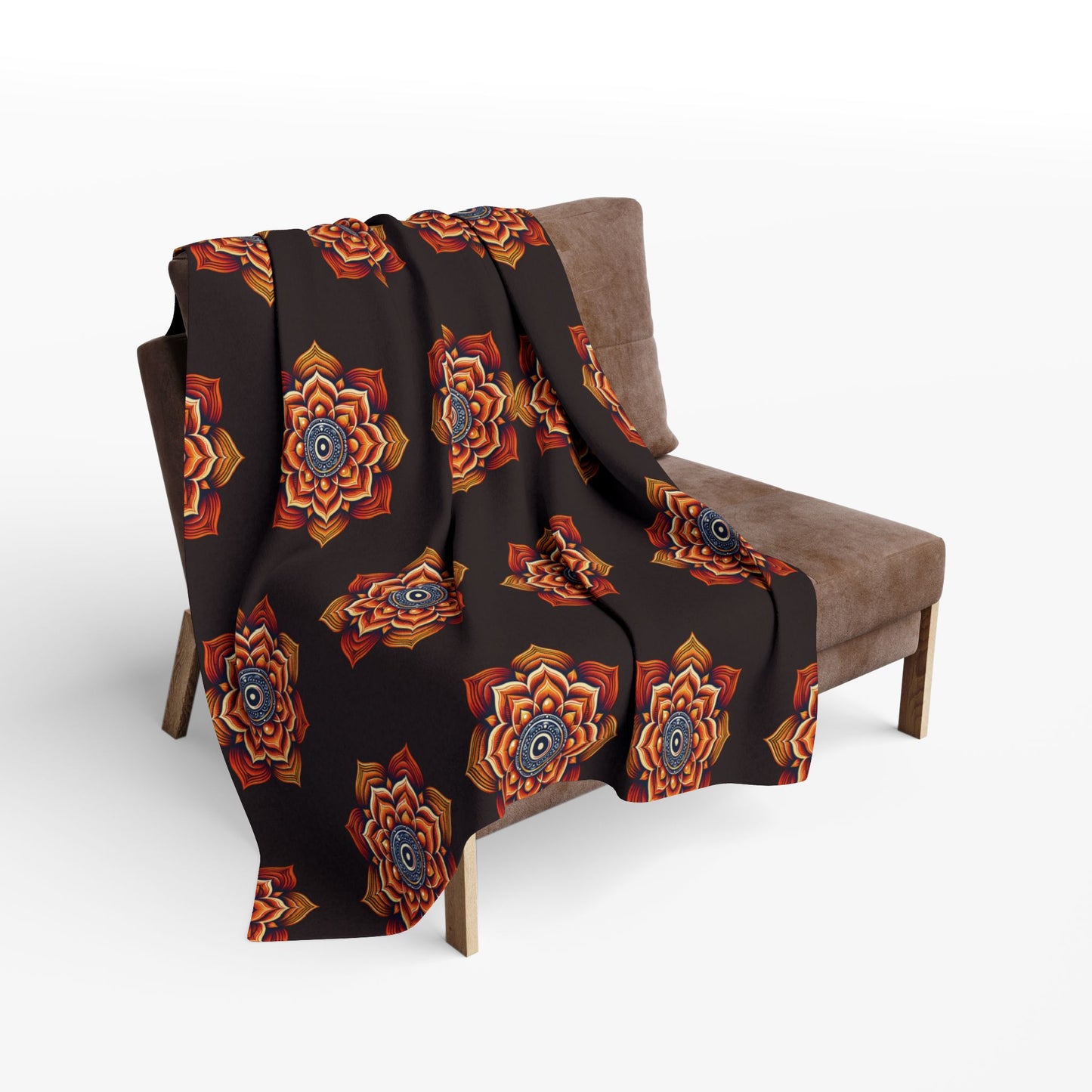 Fleece Blanket with Sacral Chakra Design