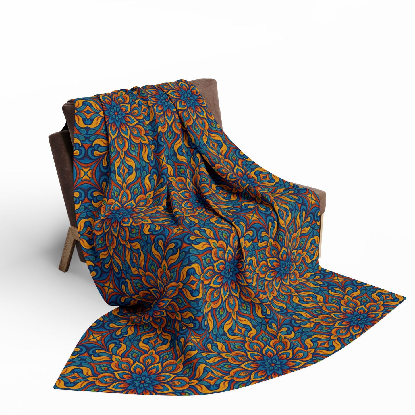 Arctic Fleece Blanket — Vibrant Kaleidoscope Throw